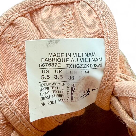 Chuck Taylor Platform Espadrille Shoes Women 5.5 All Star Rose Gold Free People‎ - Picture 10 of 10